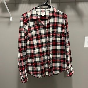J crew perfect fit plaid button down shirt